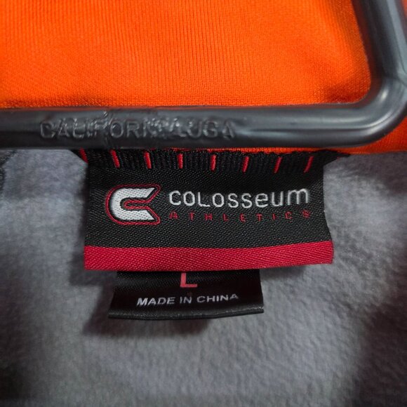 Mens Colosseum Athletics Gray OSU 1/4 Zip Pullover Polyester Oklahoma State L - Picture 3 of 8